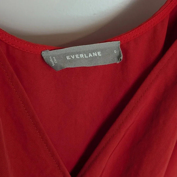 Everlane Japanese Go Weave Wrap Dress Orange sz 0 - Picture 4 of 7